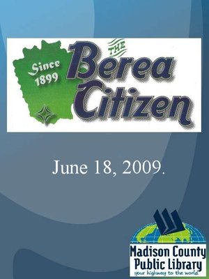 cover image of The Berea Citizen 2009 06/18